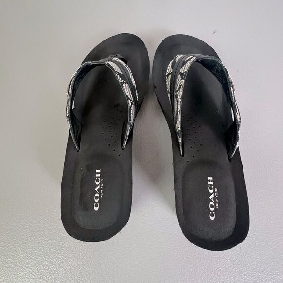 COACH JADEN WOMENS SANDALS BLACK SIZE 10B - Picture 6 of 11